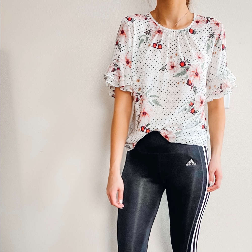 Floral Ruffle Shirt
